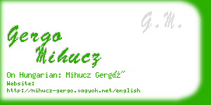 gergo mihucz business card